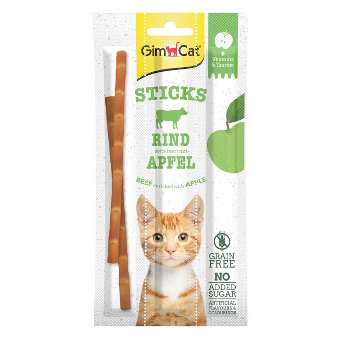 Gimcat Kedi Ödül Çubuğu 15gr Sığır Etli-Elmalı 3lü