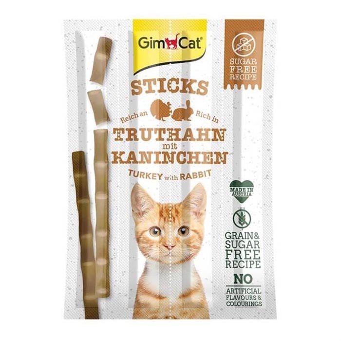 Gimcat Kedi Ödül Çubuğu Sticks 25gr Hindi Tavşan