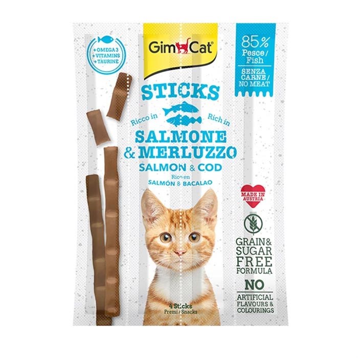 Gimcat Kedi Ödül Çubuğu Sticks Somon Morina 20 Gr.