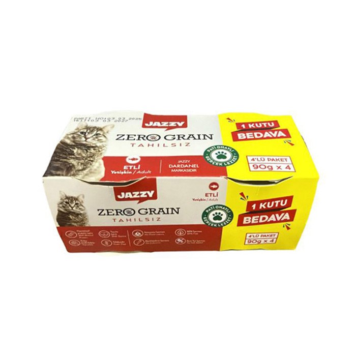 Jazzy 4*90gr Dana Etli Kedi Maması-4-