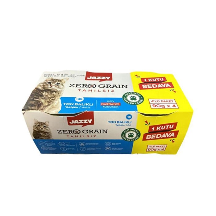 Jazzy 4*90gr Ton Balıklı Kedi Maması-4-
