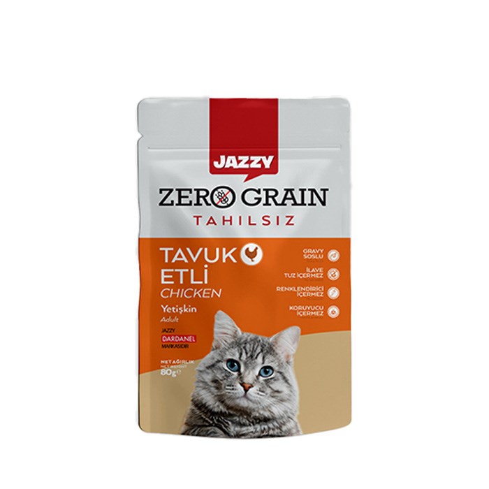 Jazzy 80gr Tavuk Etli Kedi Maması-8-