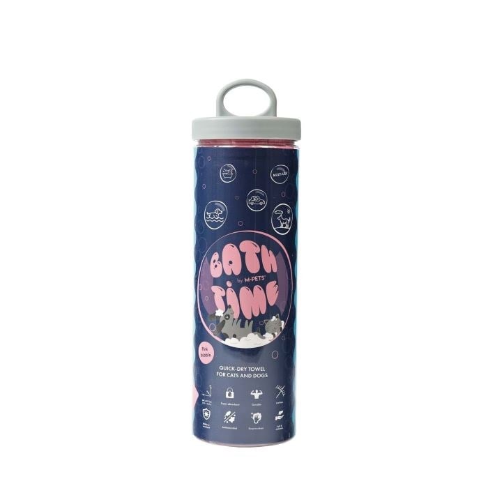 M-Pets Bathtime Kedi ve Köpek Havlu Hızlı Kuruyan Pink