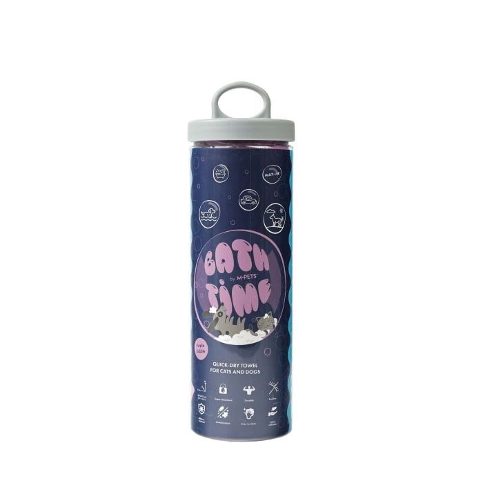 M-Pets Bathtime Kedi ve Köpek Havlu Hızlı Kuruyan Purple