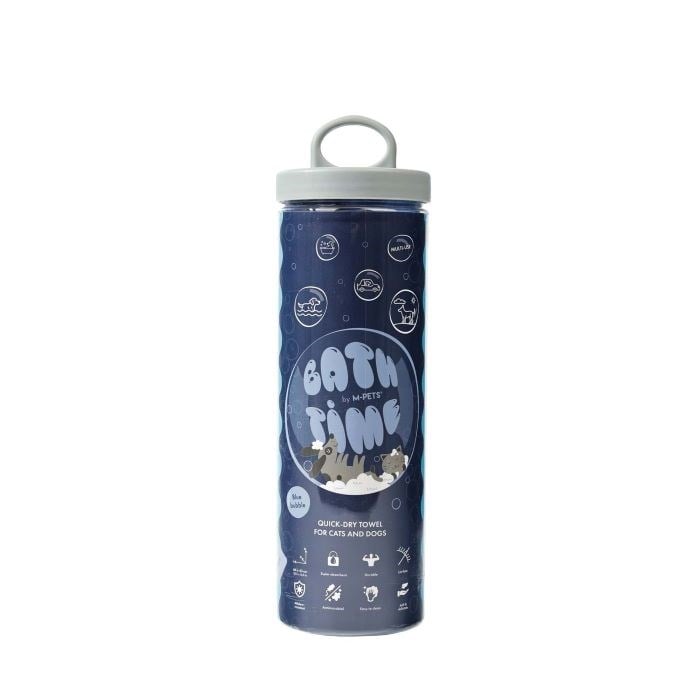 M-Pets Bathtime Kedi ve Köpek Havlu Hızlı Kuruyan Blue