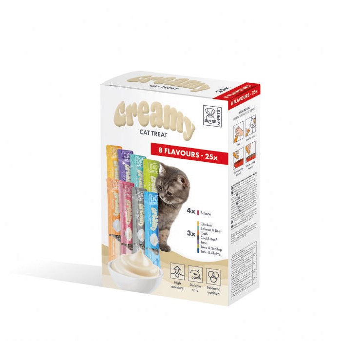 M-Pets Creamy Kedi 25*15gr 8 Lezzet