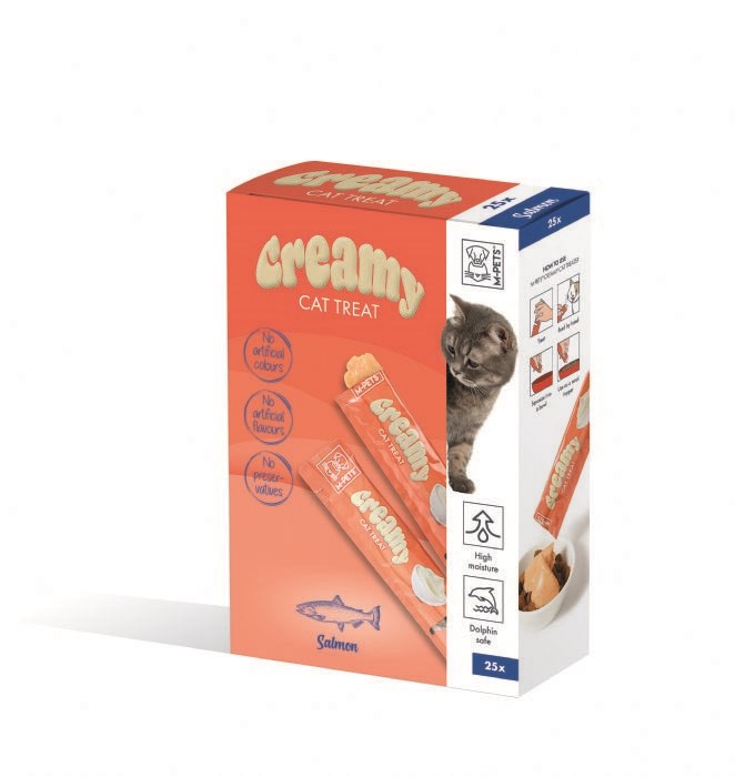 M-Pets Creamy Kedi 25*15gr Somon Balıklı