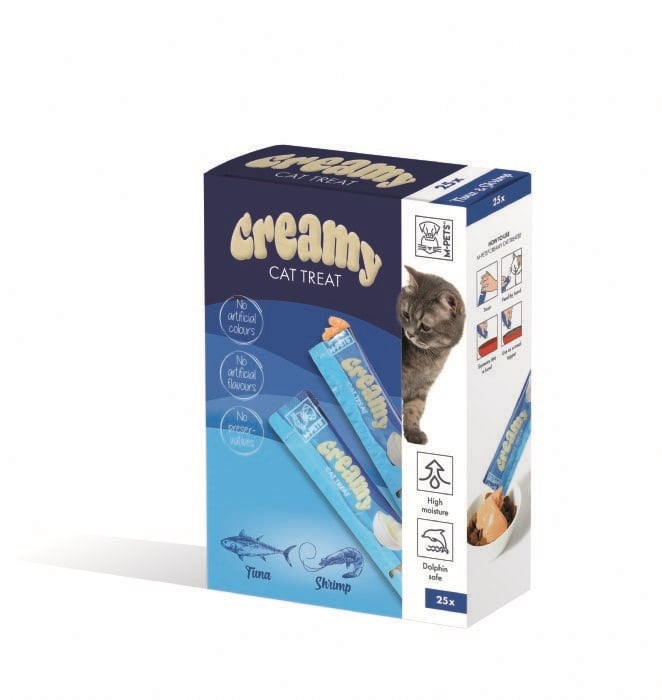 M-Pets Creamy Kedi 25*15gr Ton Balıklı Karidesli