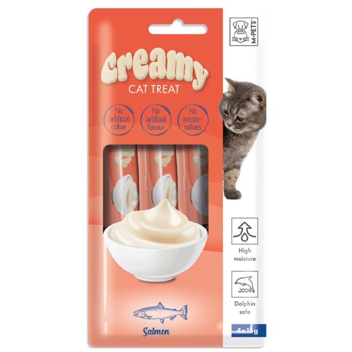 M-Pets Creamy Kedi Somon Balıklı 4*15Gr