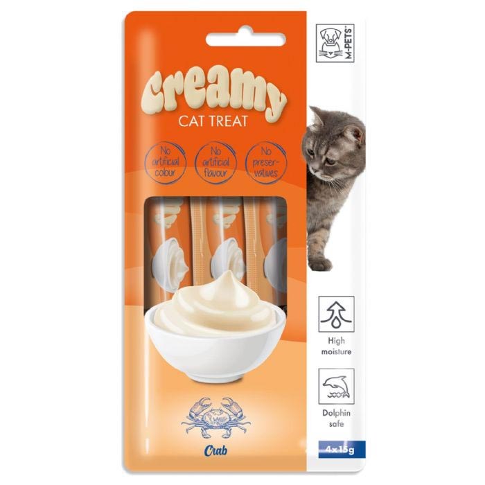 M-Pets Creamy Kedi Yengeçli 4*15Gr