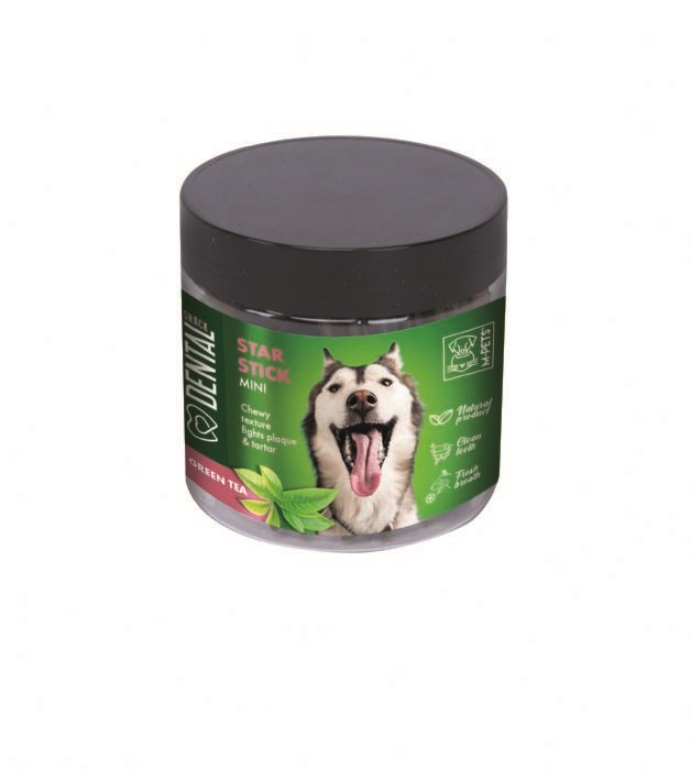 M-pets Dental Snack 110gr Green Tea Star Stick Mini Ödül