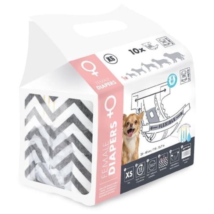 M-Pets Diapers Dişi Köpek Külot (XS) 10'lu