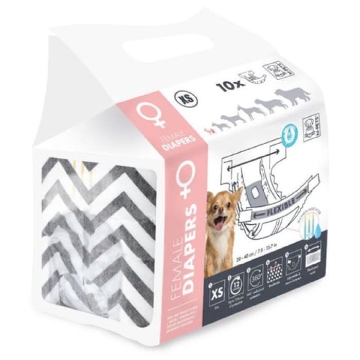 M-Pets Diapers Dişi Köpek Külot (XS) 10'lu
