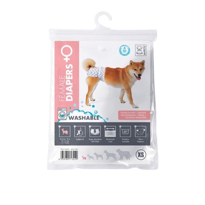 M-Pets Diapers Dişi Köpek Yıkanabilir Külot (XS)