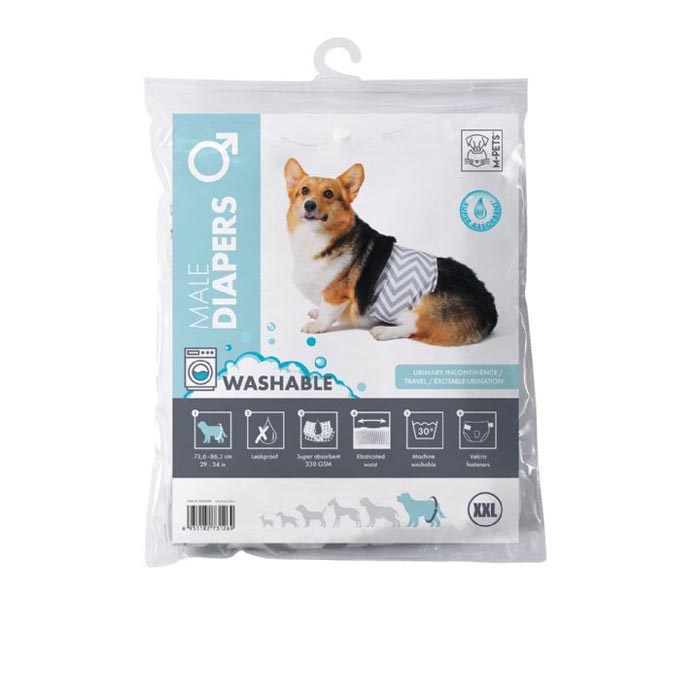 M-Pets Diapers Erkek Köpek Yıkanabilir Külot (XXL)