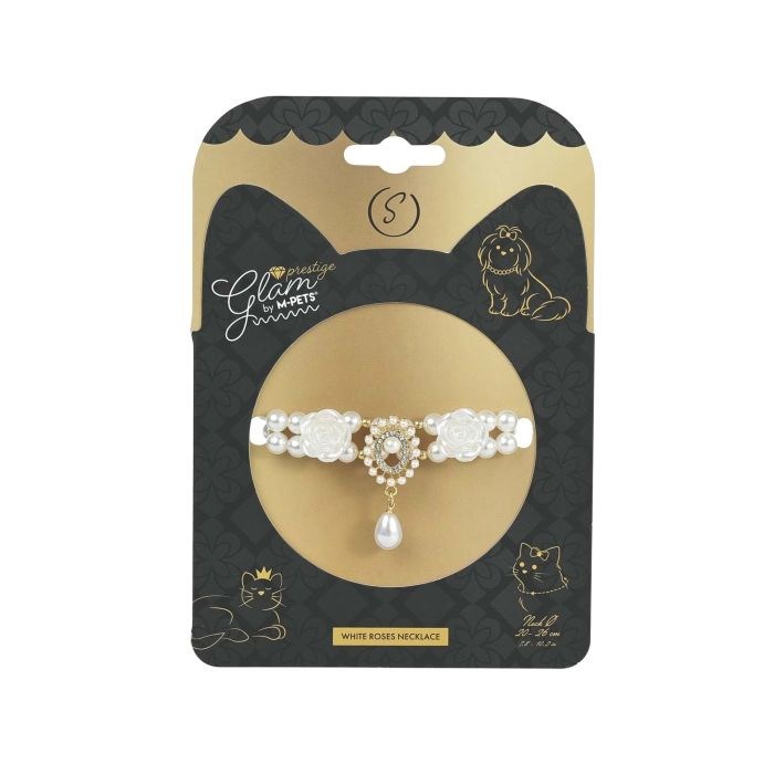 M-Pets Glam Prestige Aksesuar White Roses - S
