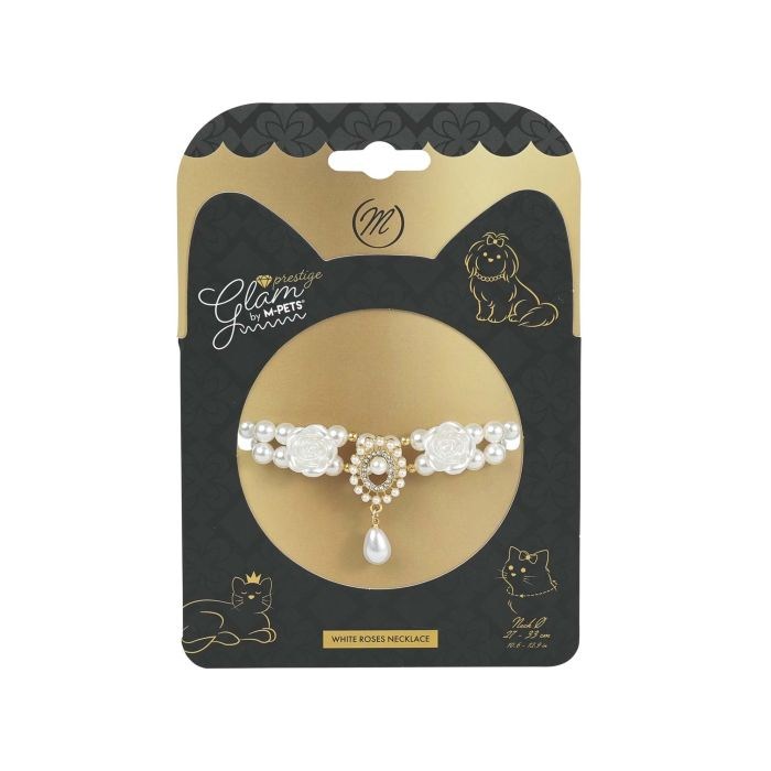 M-Pets Glam Prestige Aksesuar white Roses - M