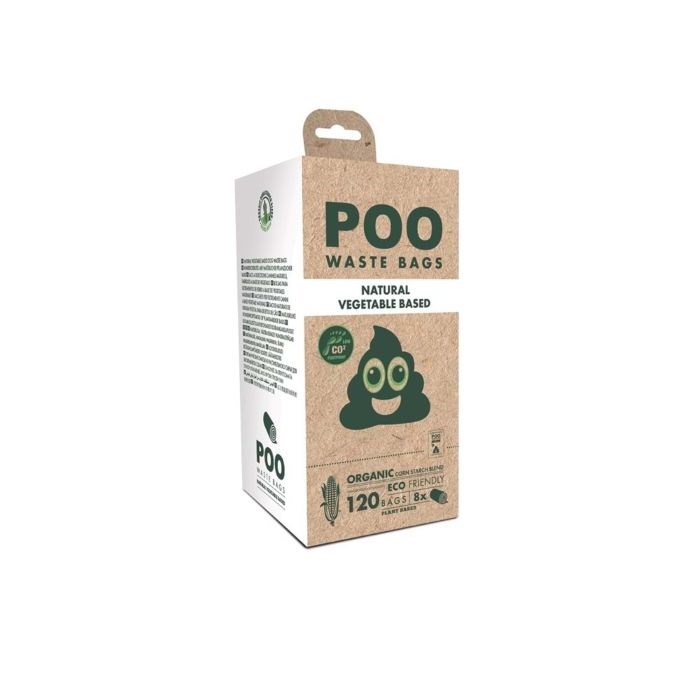 M-Pets Kaka Poşeti Poo 15 Yaprak 8'li Natural