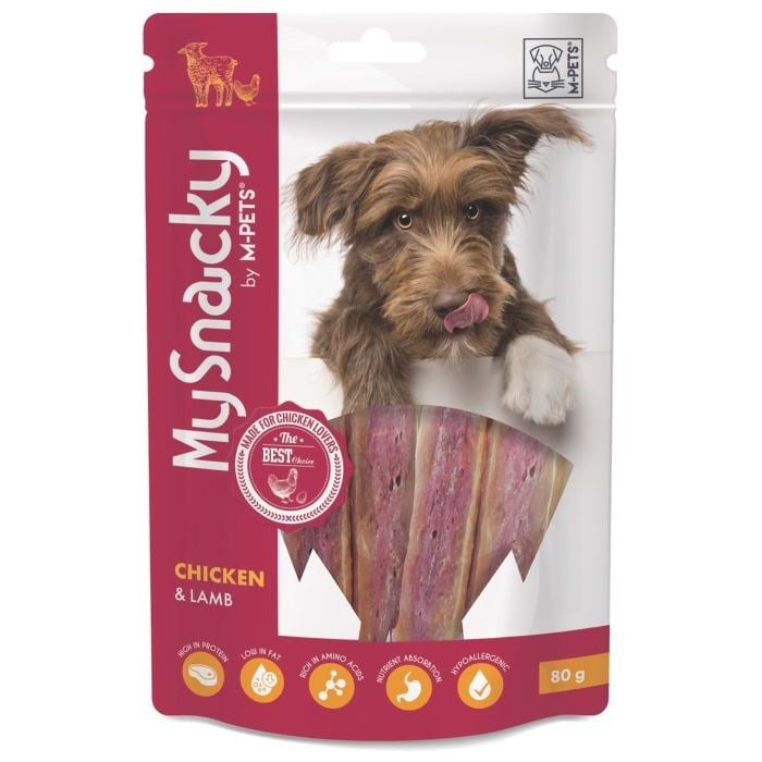 M-Pets Köpek Ödül 80gr Snacky Chicken&Lamb