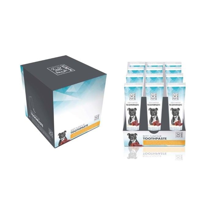 M-Pets Köpekler İçin Diş Macunu Biftek Aromalı 100gr * 12'li Set