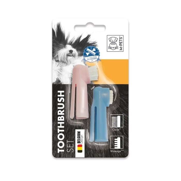 M-Pets Parmak Diş Fırçası 2'li Set