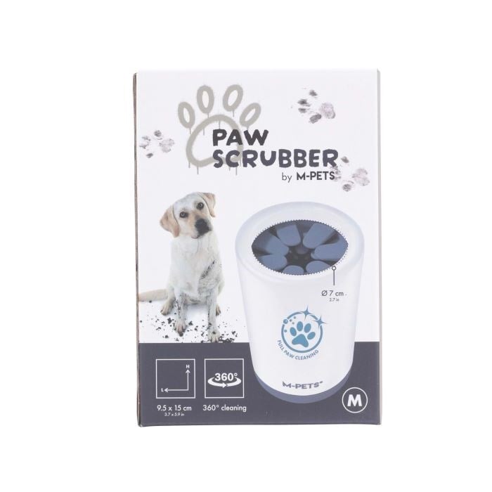M-Pets Paw Scrubber Pati Tem.Aparatı (M) White