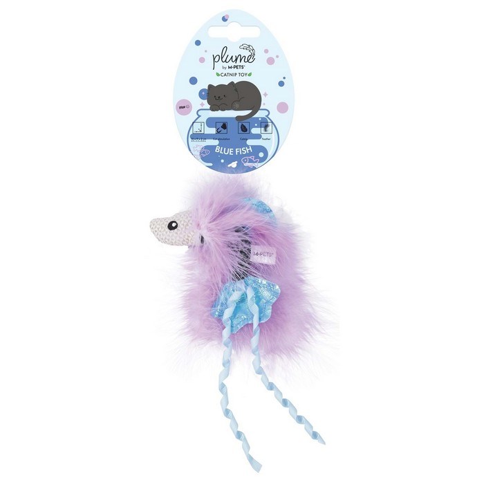 M-Pets Plume Blue Fish Cantipli Kedi Oyuncağı