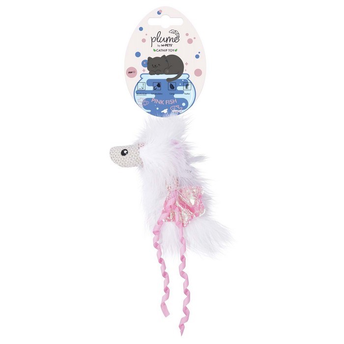 M-Pets Plume Pink Fish Cantipli Kedi Oyuncağı