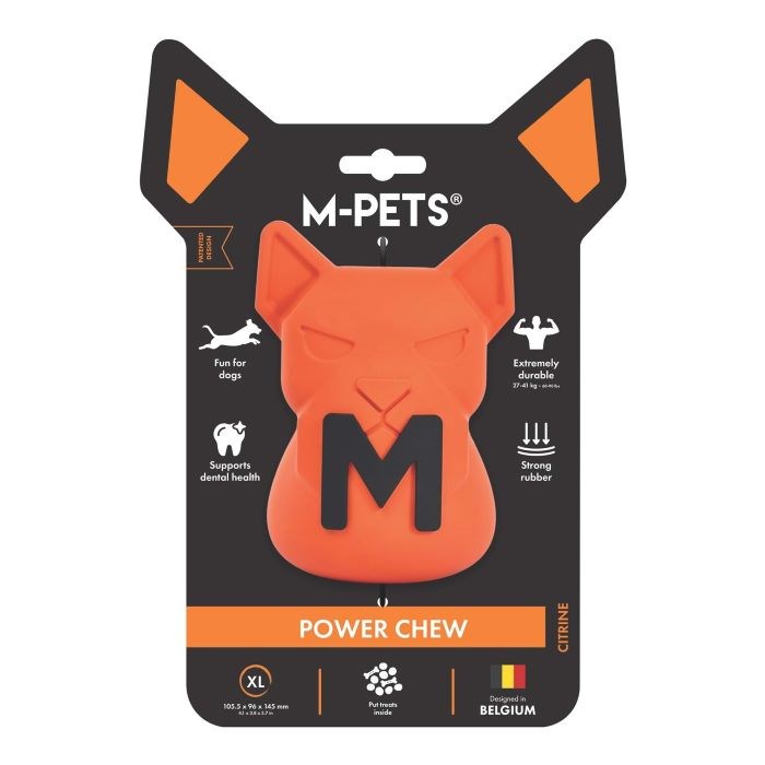 M-Pets Power Chew Kauçuk Köpek Ödül Oyuncağı Cıtrıne (XL)