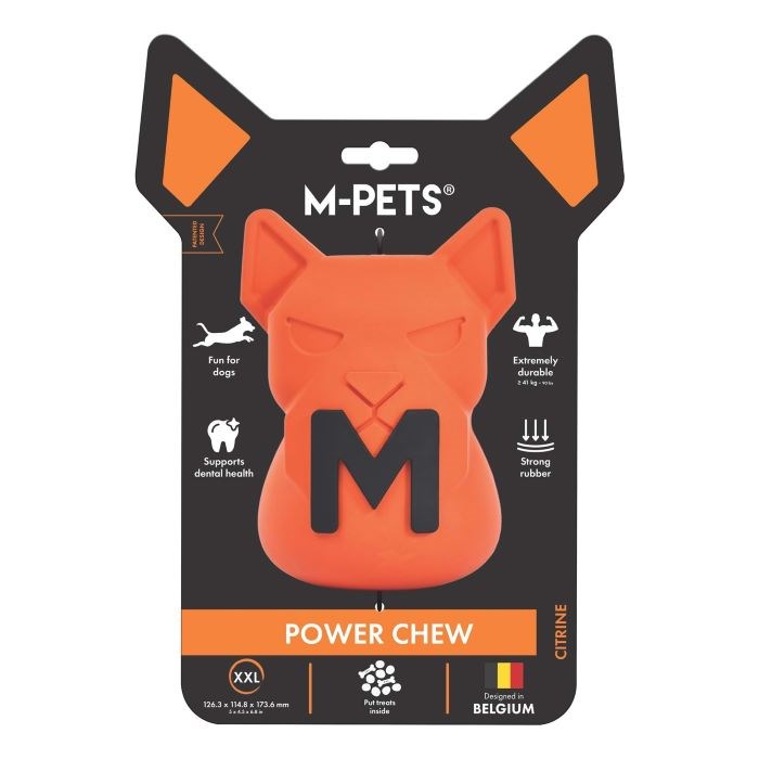 M-Pets Power Chew Kauçuk Köpek Ödül Oyuncağı Cıtrıne (XXL)