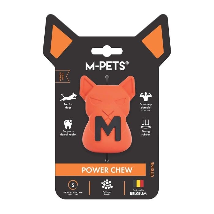 M-Pets Power Chew Kauçuk Köpek Ödül Oyuncağı Cıtrıne (S)