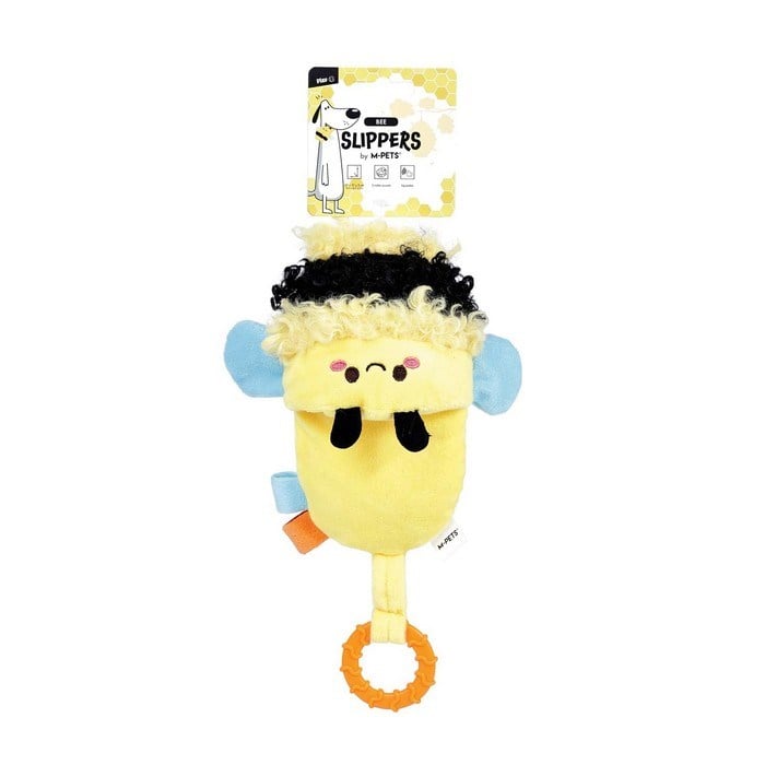 M-Pets Slippers Bee Köpek Oyuncağı Yellow