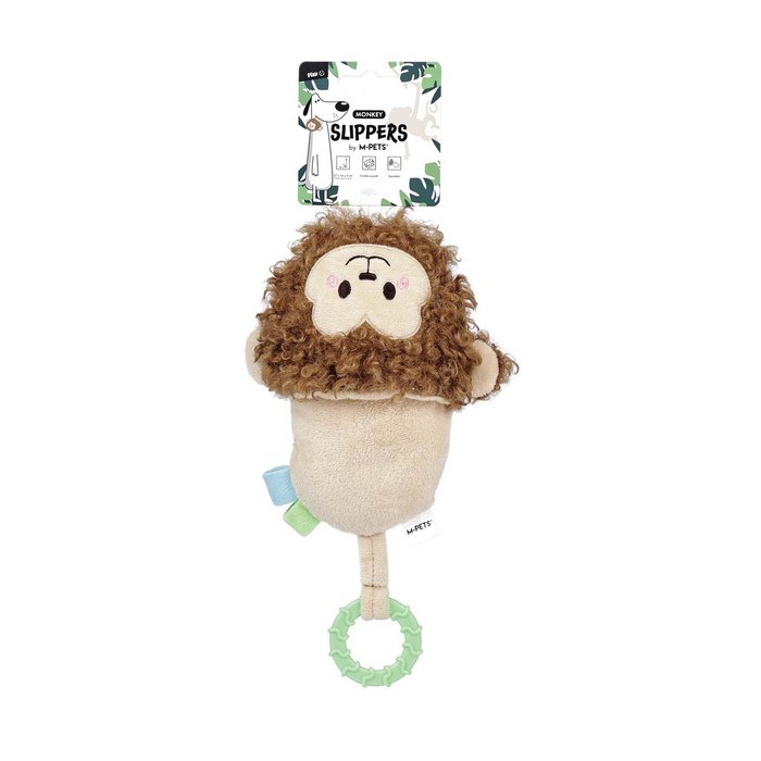 M-Pets Slippers Monkey Köpek Oyuncağı Brown