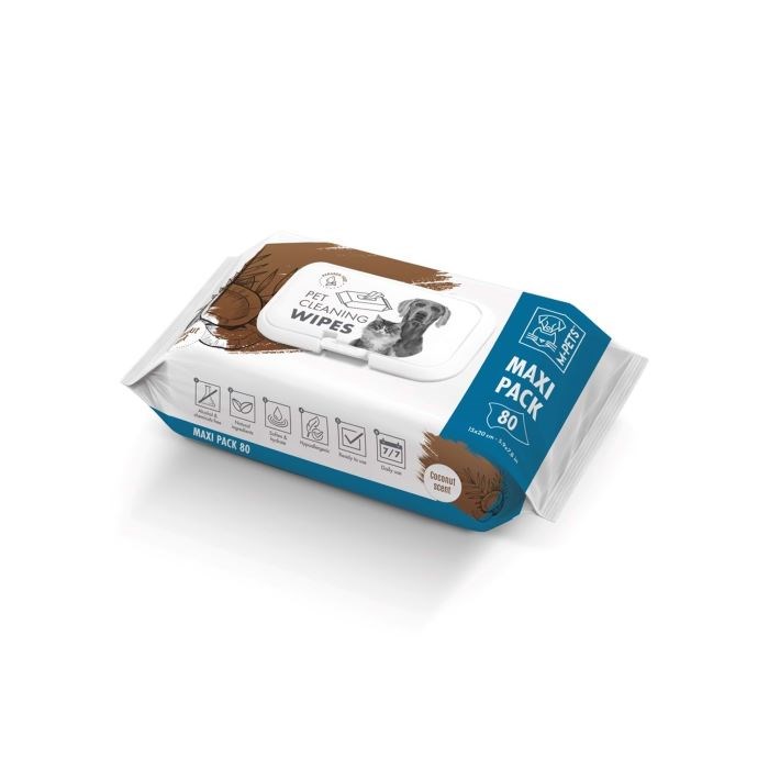 M-Pets Tem.Mendili 80li Kedi/Köpekler için Coconutlu