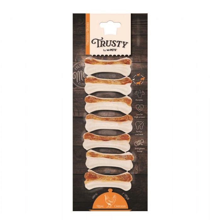 M-pets Trusty Chicken Press Kemik 7'li 140gr