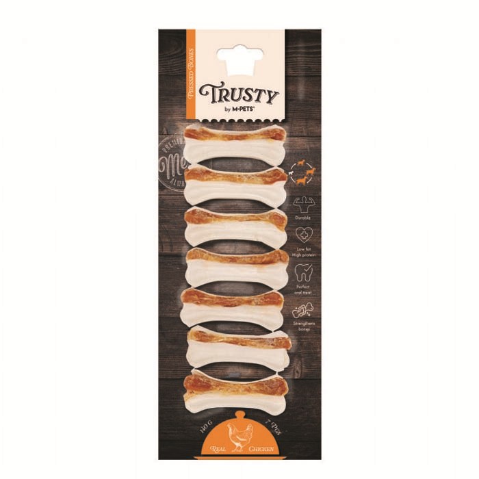 M-pets Trusty Chicken Press Kemik 7'li 140gr