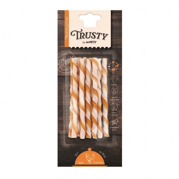 M-pets Trusty Chicken Twisted Sticks 10'lu 55gr