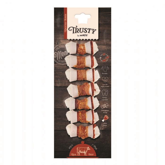 M-pets Trusty Extra Beef Düğümlü Kemik 7'li 105gr