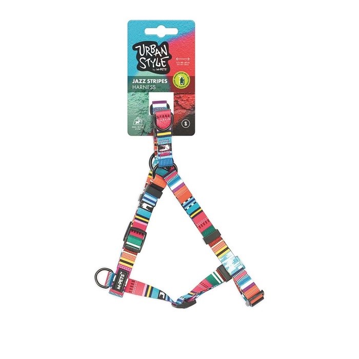 M-Pets Urban Style Jazz Stripes Göğüs Tasması (S)