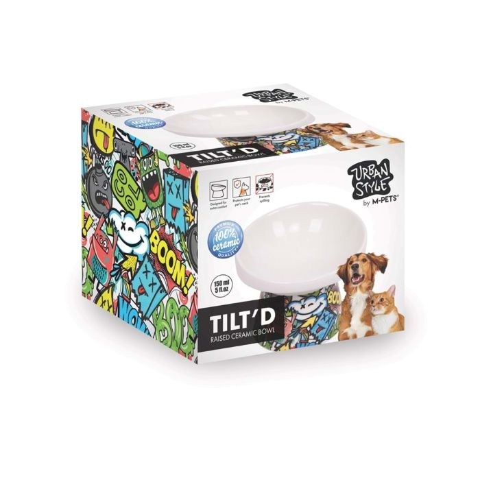 M-Pets Urban Style Tıltd Seramik Mama Kabı 150 Ml Mİx Color