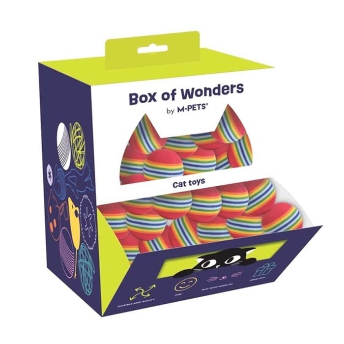 M-Pets Wonders Rainbow Ball Kedi Oyuncağı 90'lı