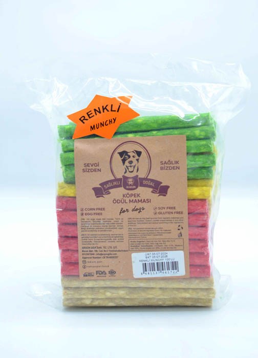 Rakun Munchy Renkli 12cm 100'lü