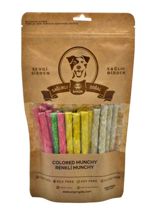 Rakun Munchy Renkli Çubuk 12cm 40'lı