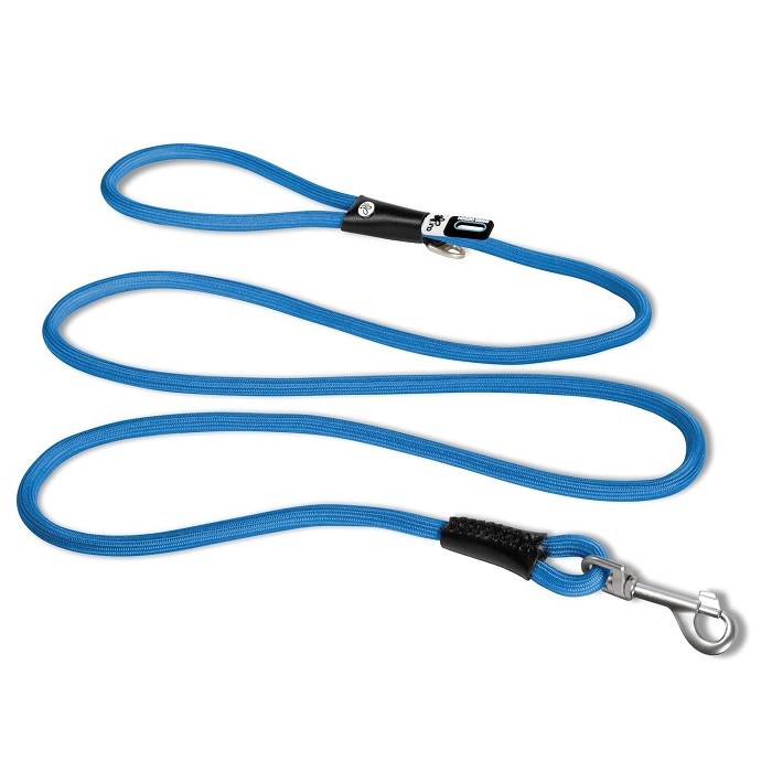 SU2619-CURLI STRETCH COMFORT LEASH BLUE M
