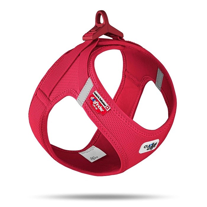 SU2799-CURLI VEST HARNESS CURLI CLASP AIR-MESH RED M