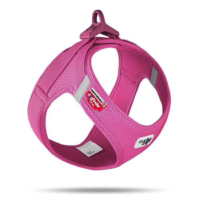 SU2843-CURLI VEST HARNESS CURLI CLASP AIR-MESH FUCHSIA 3XS
