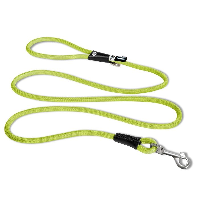 SU2881-CURLI STRETCH COMFORT LEASH LIME M