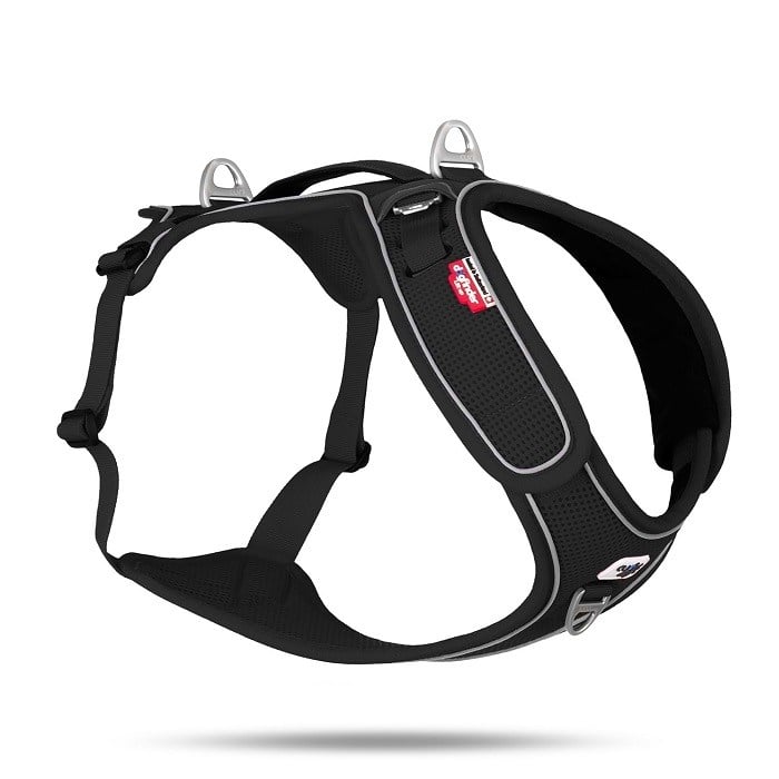 SU3592-CURLI BELKA HARNESS ADJUSTABLE NECK BLACK 2XL