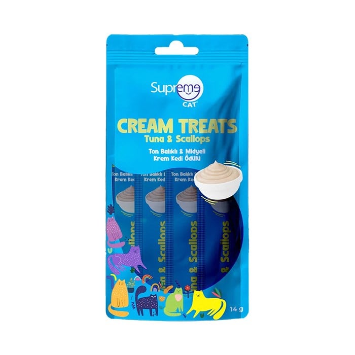 Supreme Krem Kedi Ödül Ton Balık&Midye 4*14gr