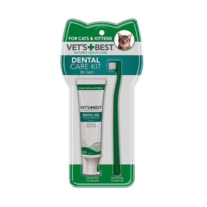 Vet's Best Kediler İçin Diş ve Ağız Bakım Seti